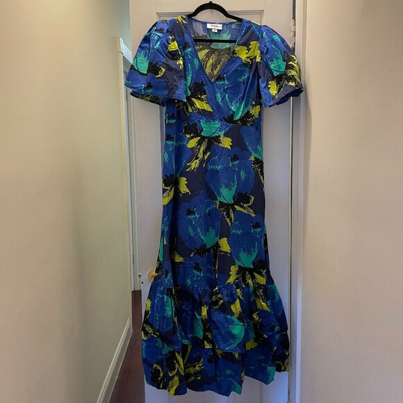 NWOT Christopher John Rogers for Target Blue Floral Dress - US 10 - Picture 3 of 10